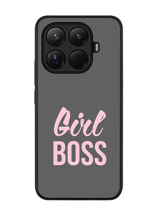 For Xiaomi 15T Pro Case,Slim fit Camera Protection, Shockproof Thin Phone cover  - Girl Boss (Grey)